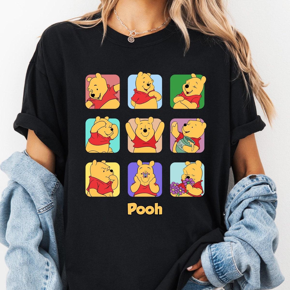 Disney Winnie The Pooh Portrait Moods Retro 90s Shirt 1