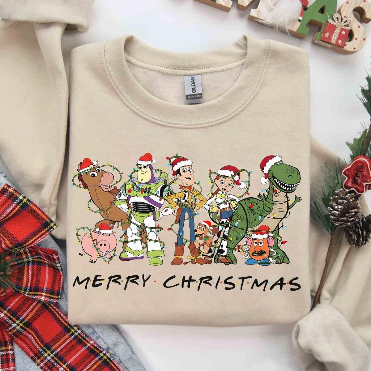 Disney Woody Buzz Rex Mickey's Very Merry Xmas Shirt 3