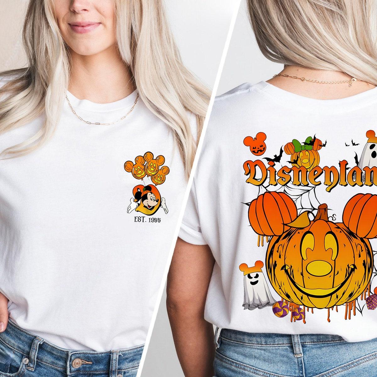 Disneyland Est 1955 Halloween Disney Ghosts With Pumpkin Shirt 1