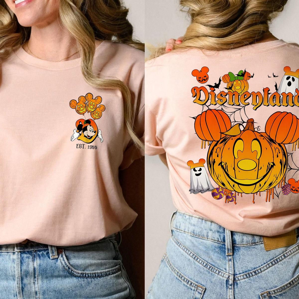 Disneyland Est 1955 Halloween Disney Ghosts With Pumpkin Shirt 2