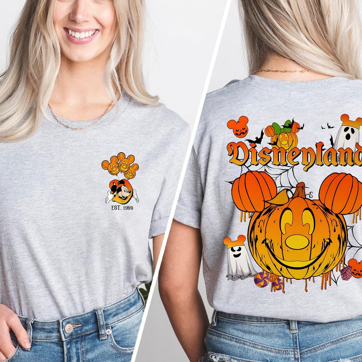 Disneyland Est 1955 Halloween Disney Ghosts With Pumpkin Shirt 4