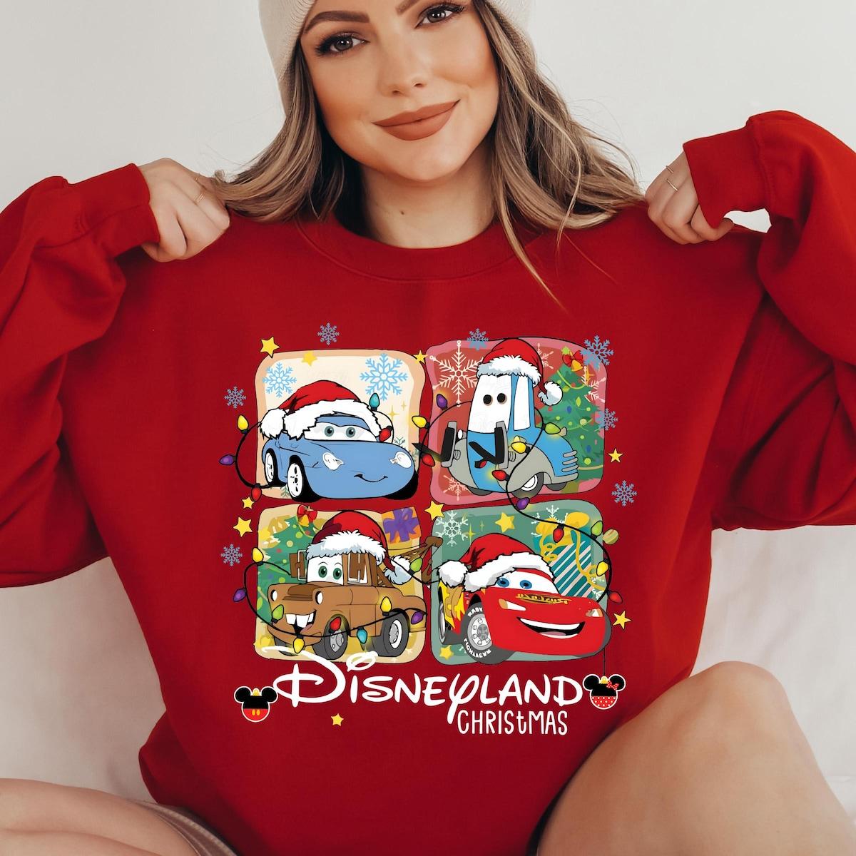 Disneyland Mcqueen Mater Sally Guido Christmas Disney World Trip Shirt 2