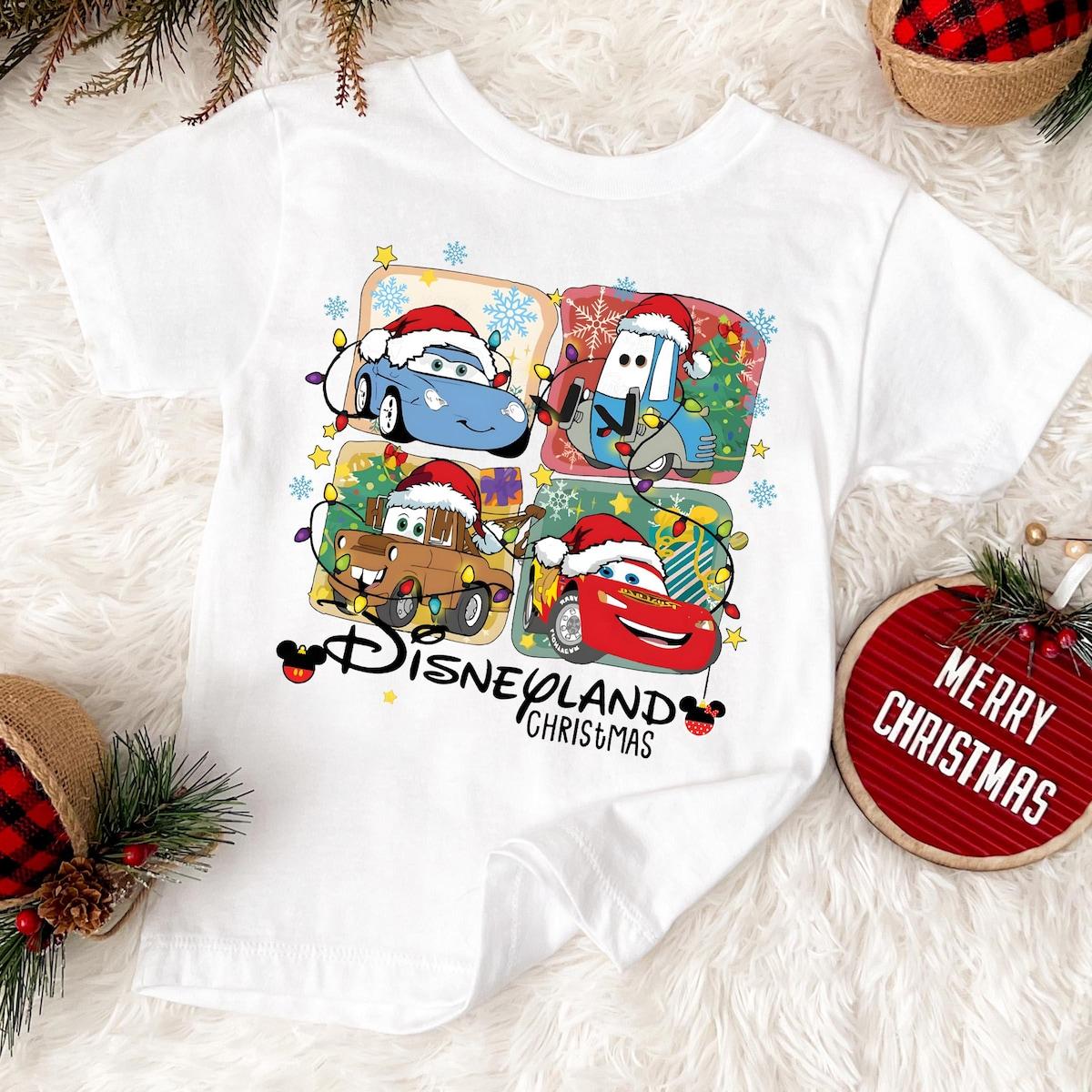 Disneyland Mcqueen Mater Sally Guido Christmas Disney World Trip Shirt 3