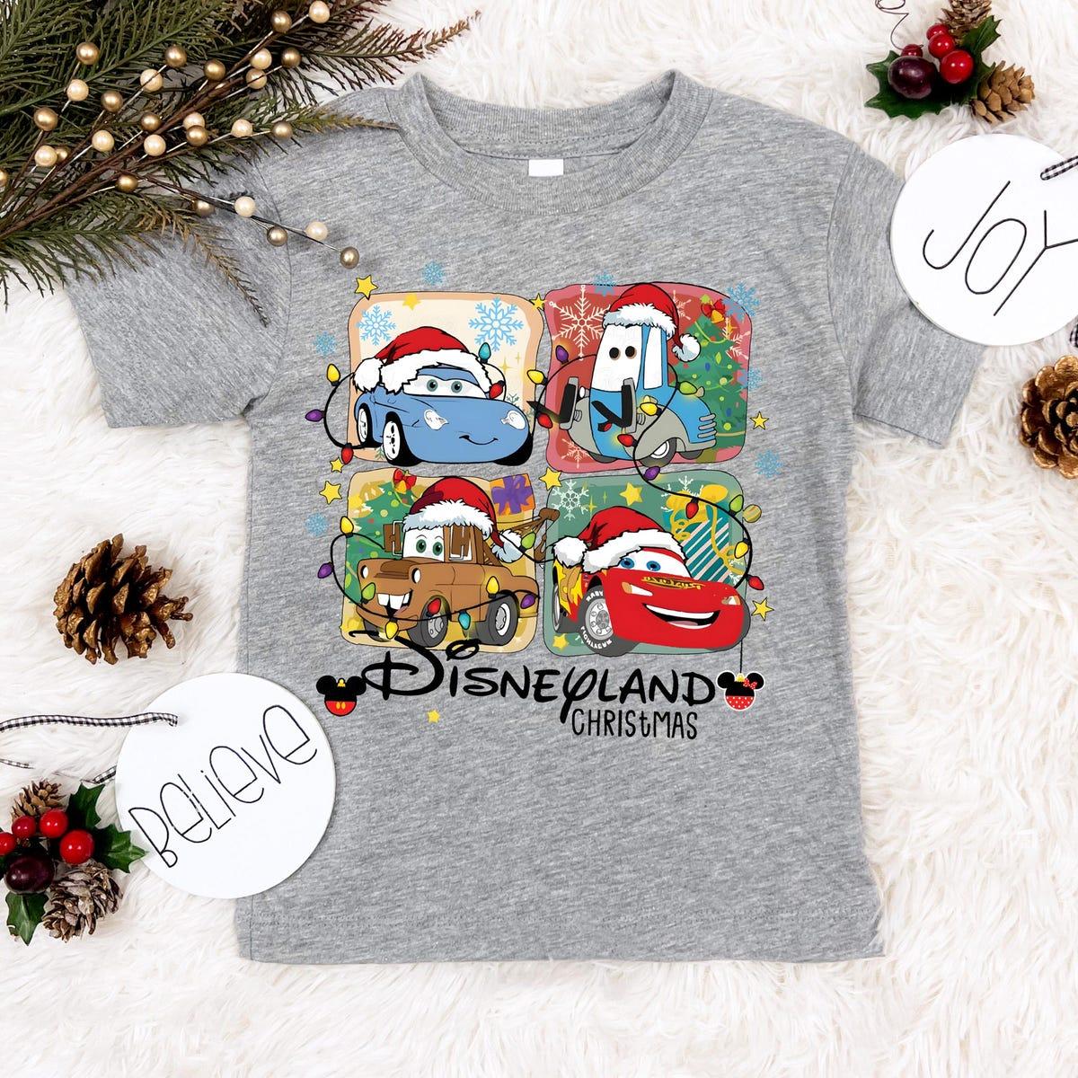 Disneyland Mcqueen Mater Sally Guido Christmas Disney World Trip Shirt 4