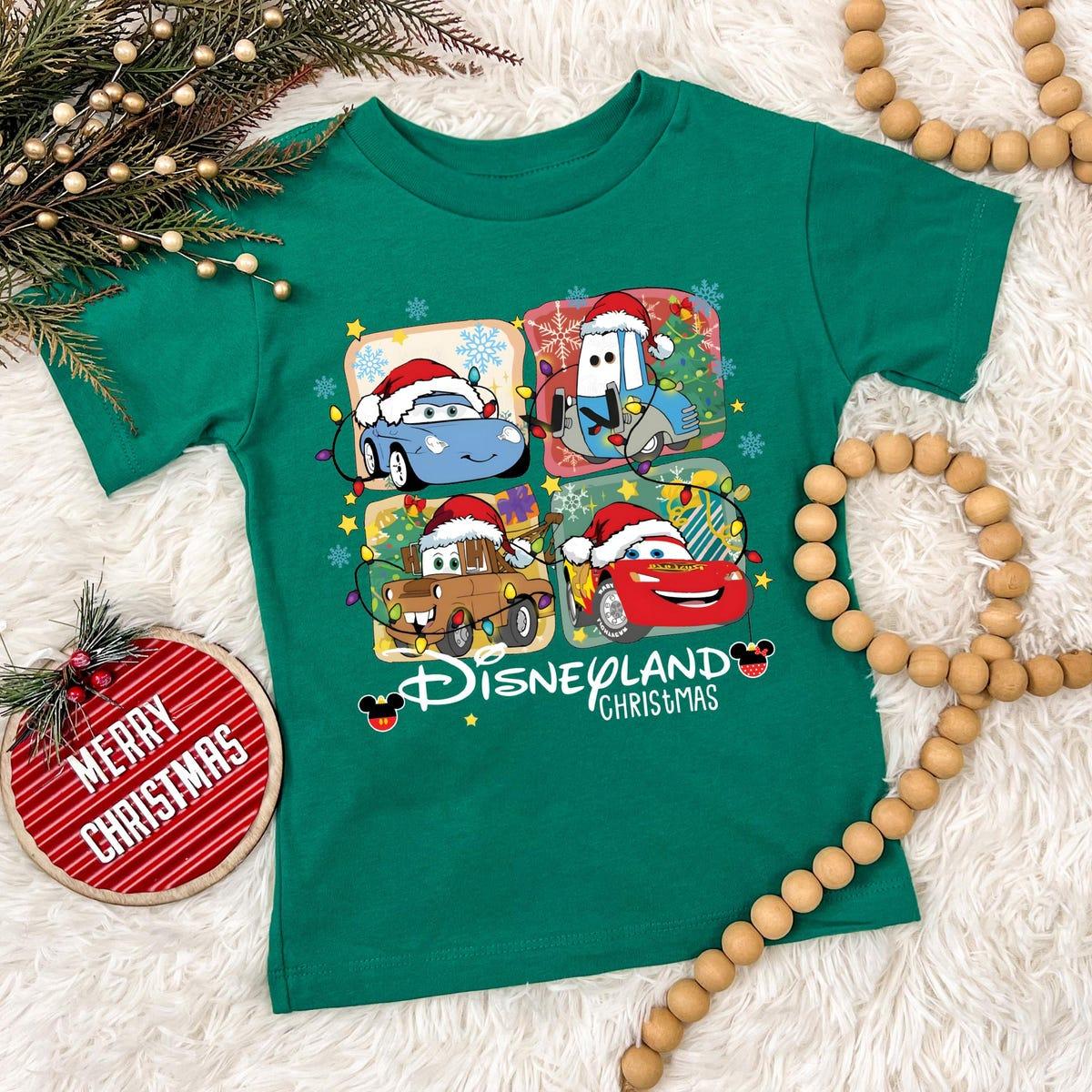 Disneyland Mcqueen Mater Sally Guido Christmas Disney World Trip Shirt 5