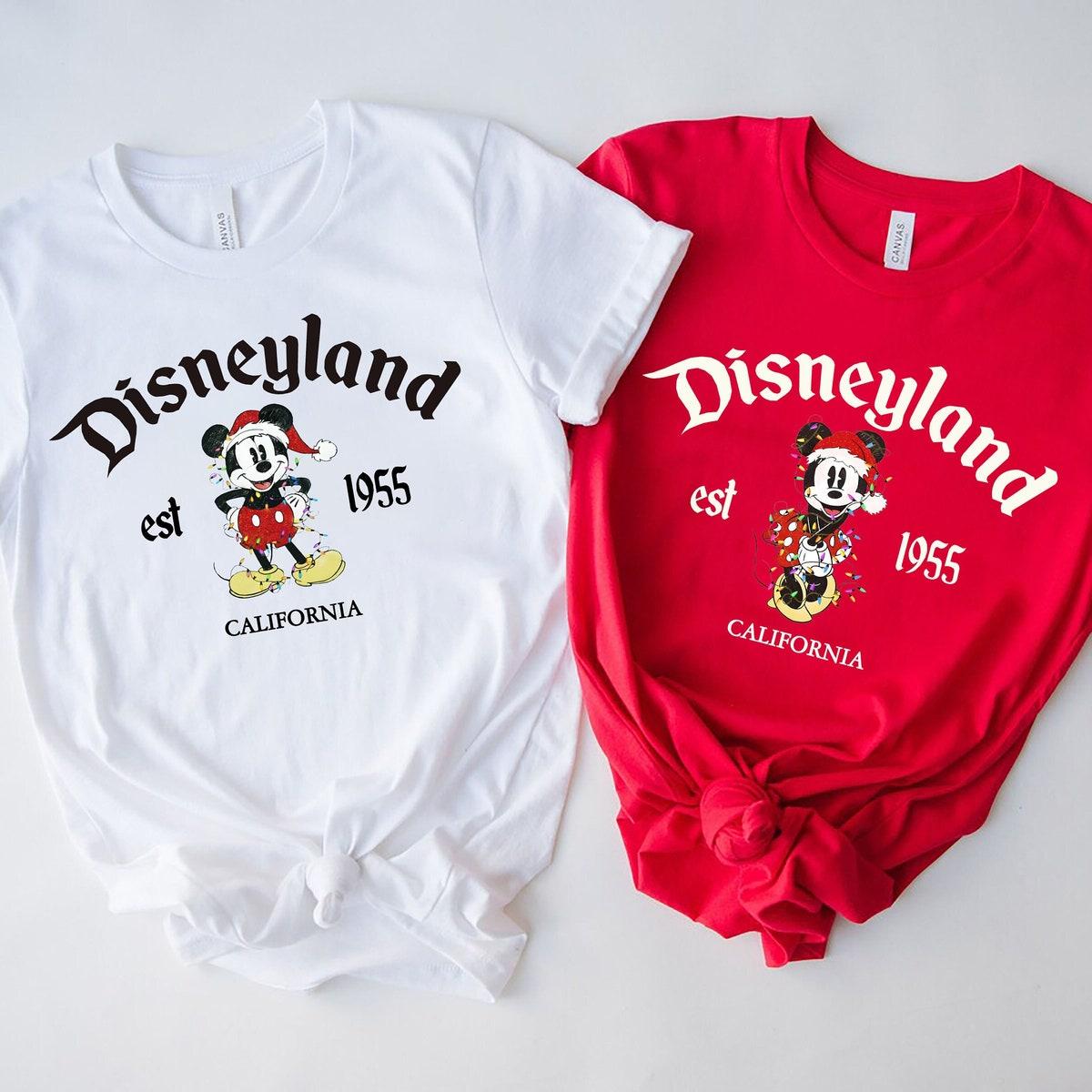 Disneyland Mickey And Minnie Mousse Christmas Shirt 1