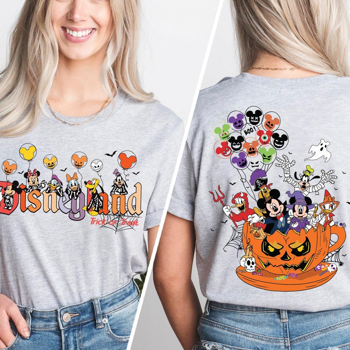 Disneyland Trick Or Treat Mickey And Friends Halloween Shirt 3