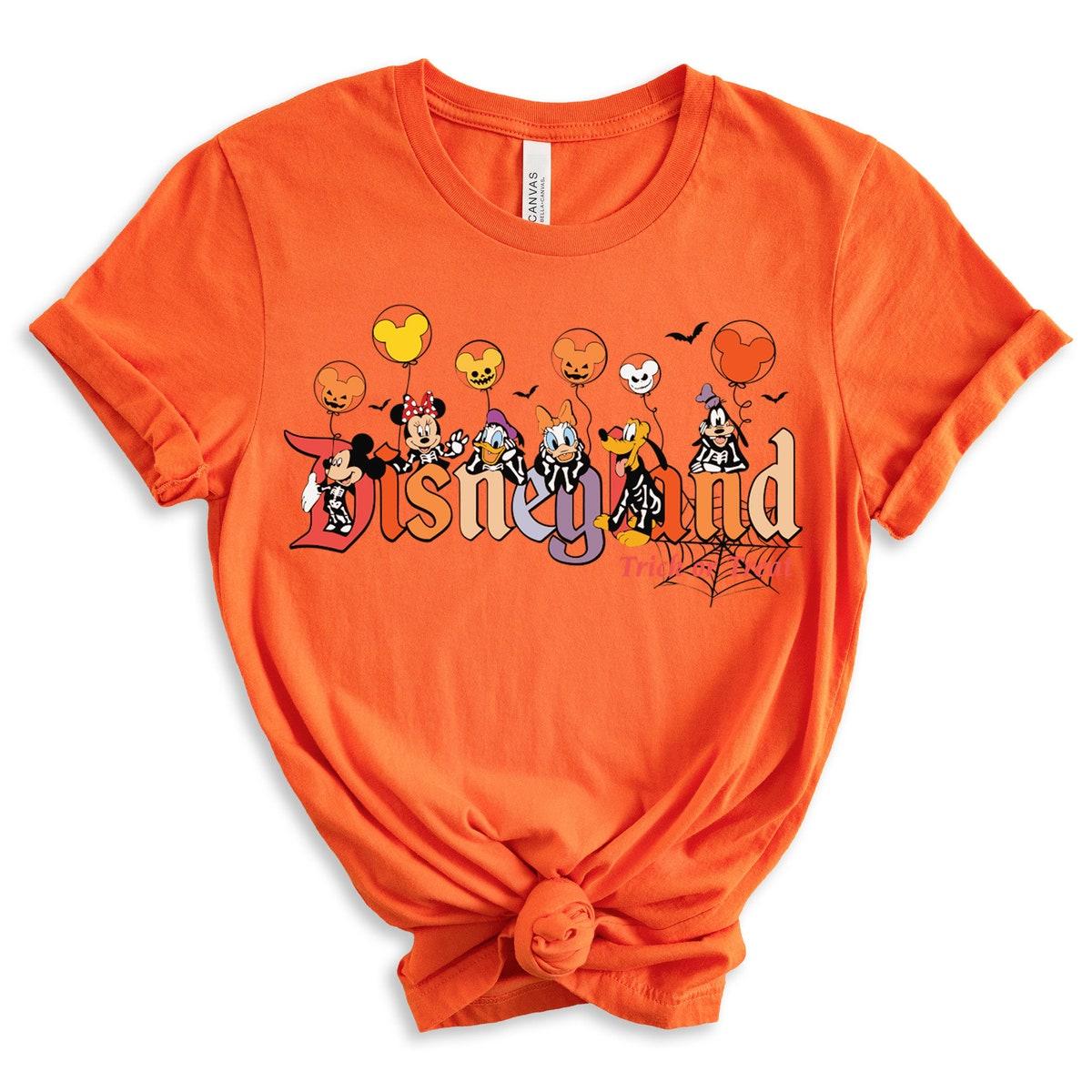 Disneyland Trick Or Treat Mickey And Friends Halloween Shirt 5