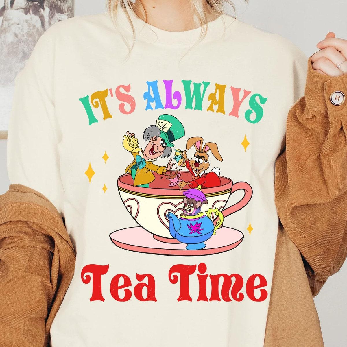 Dormouse Mad Hatter Rabbit Its Always Tea Time Shirt 2