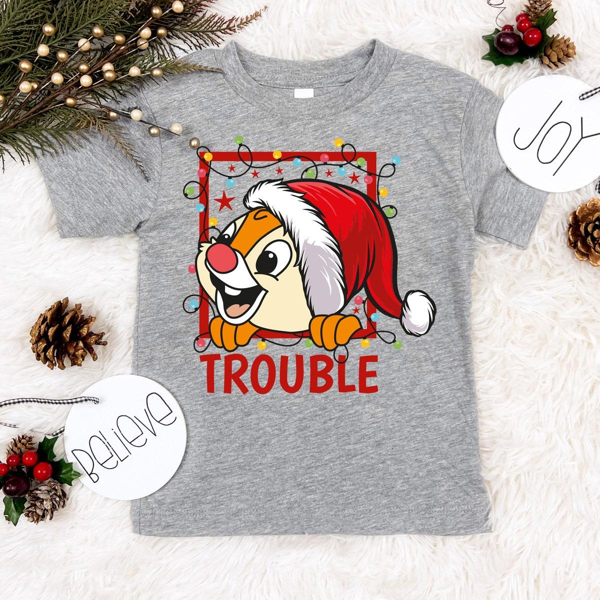 Double Trouble Chip N Dale Christmas Couples Matching Shirt 5