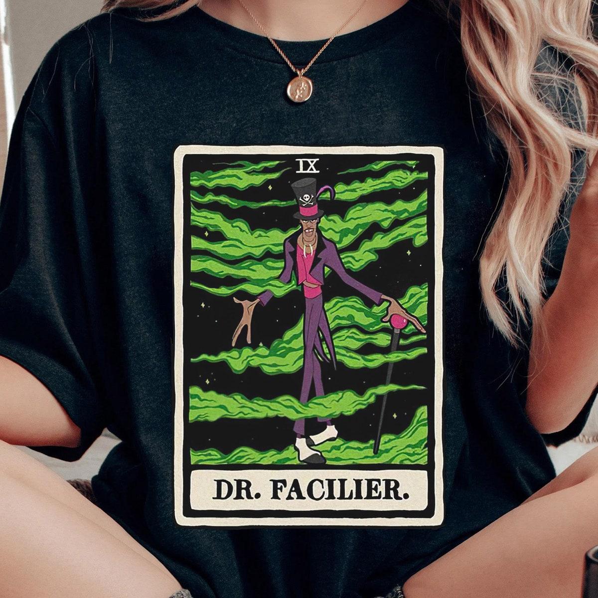 Dr Facilier Tarot Card The Princess And The Frog Disney Villain Washed Shirt 1