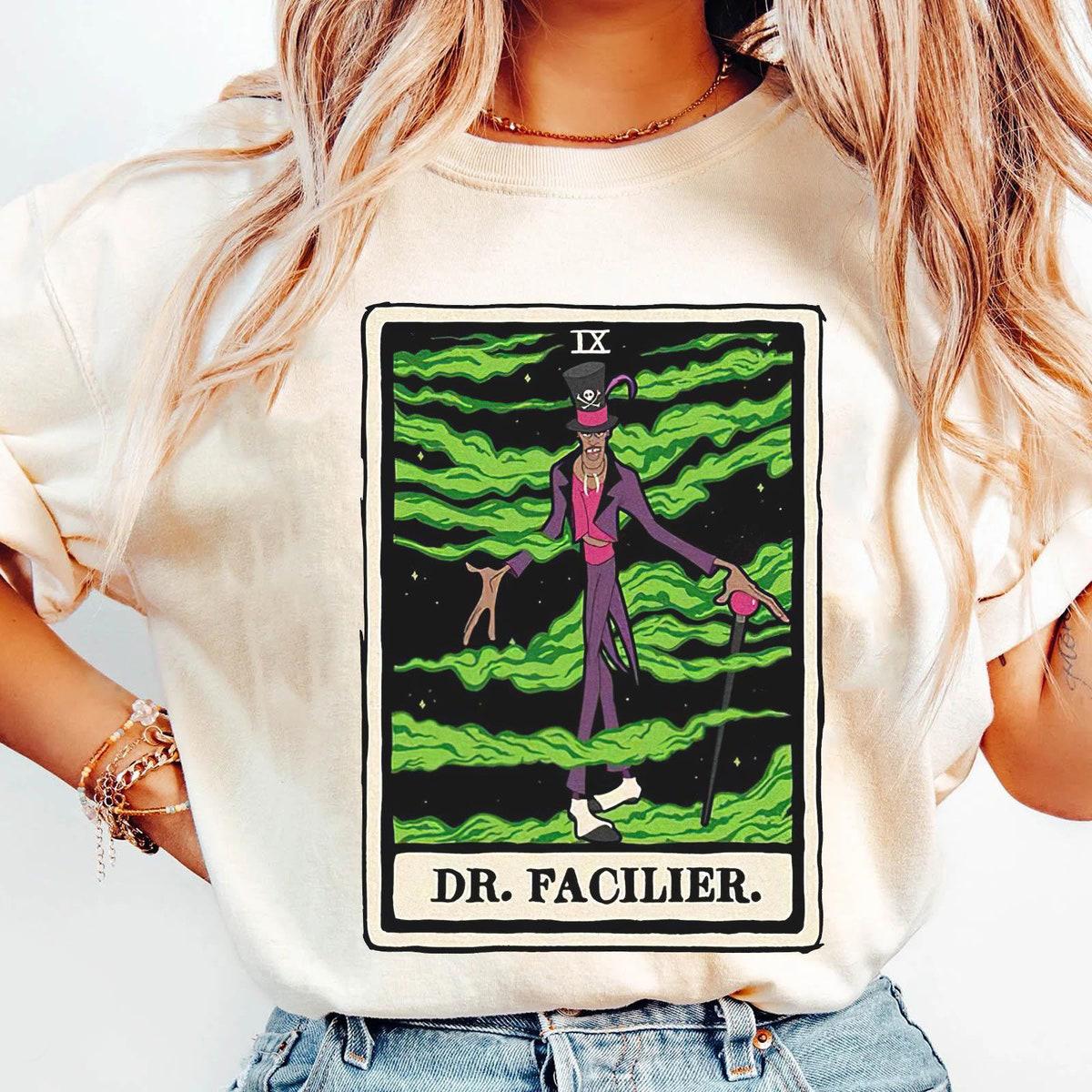 Dr Facilier Tarot Card The Princess And The Frog Disney Villain Washed Shirt 2