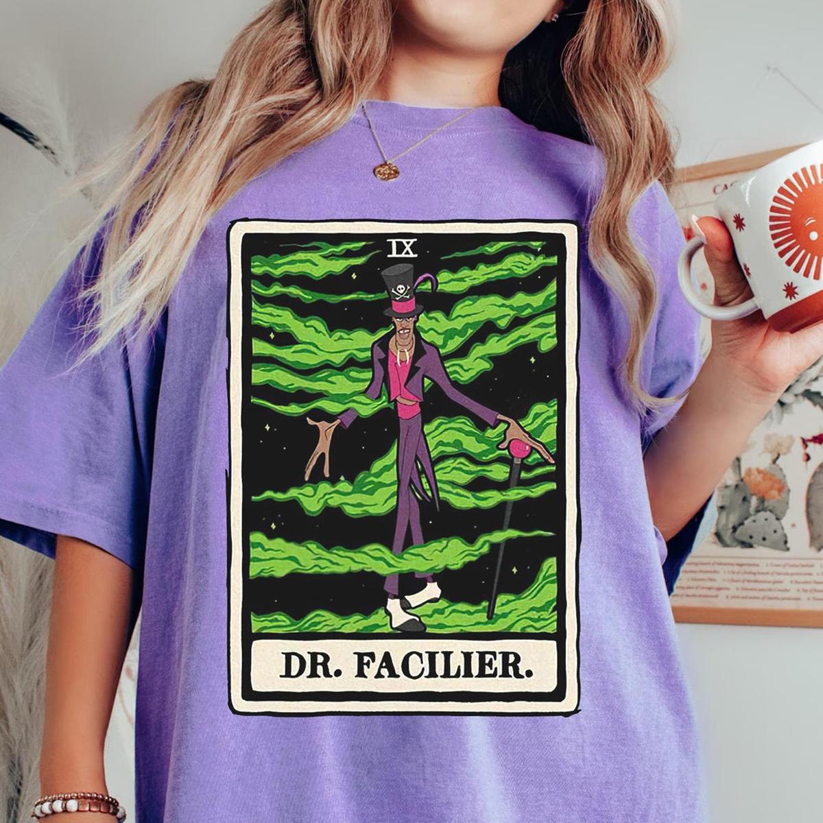 Dr Facilier Tarot Card The Princess And The Frog Disney Villain Washed Shirt 3