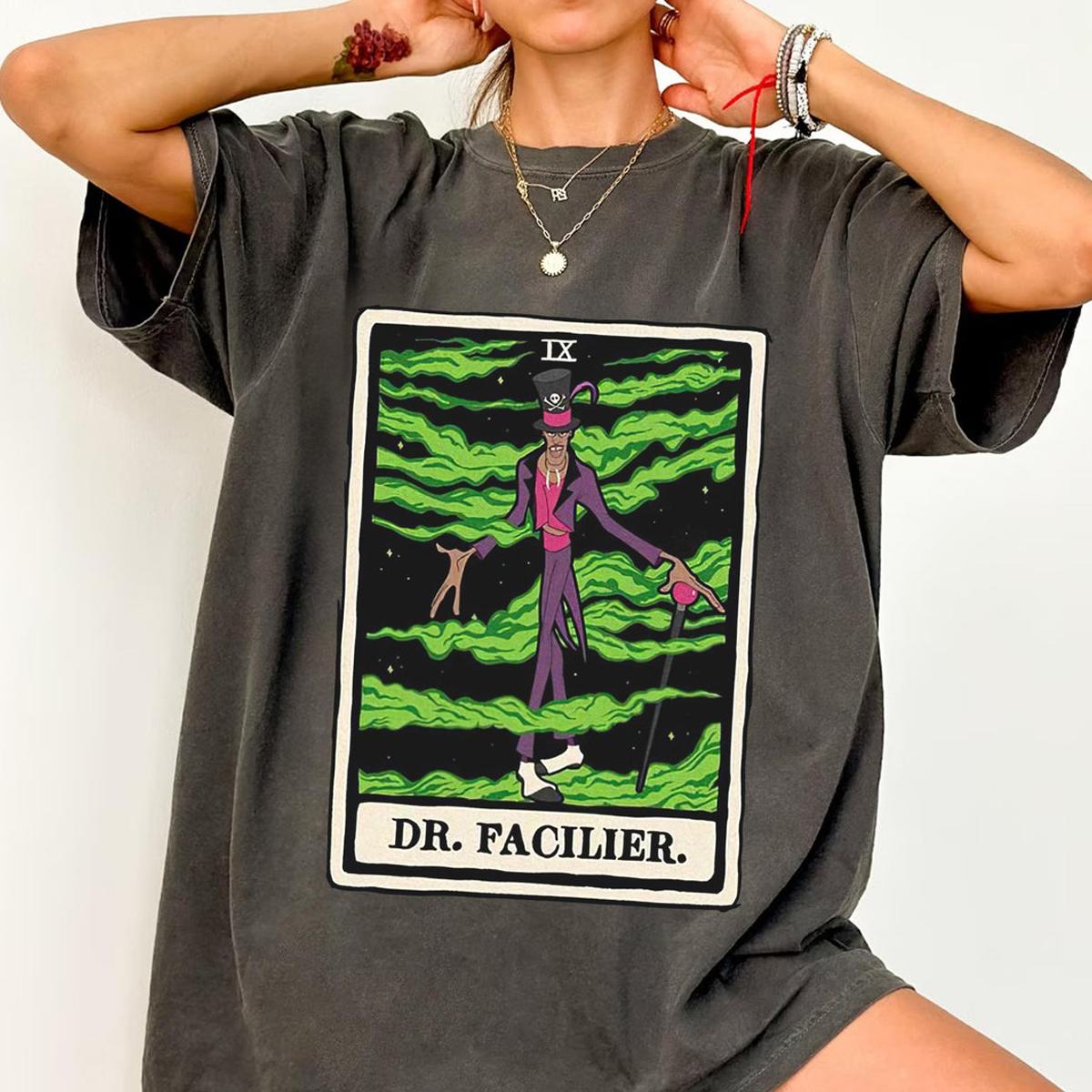 Dr Facilier Tarot Card The Princess And The Frog Disney Villain Washed Shirt 4