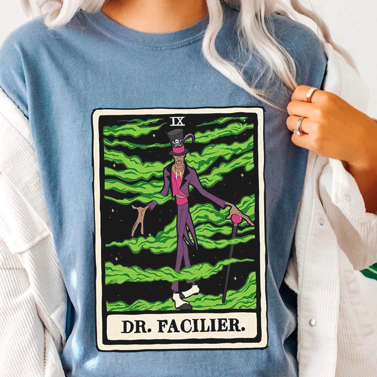 Dr Facilier Tarot Card The Princess And The Frog Disney Villain Washed Shirt 5