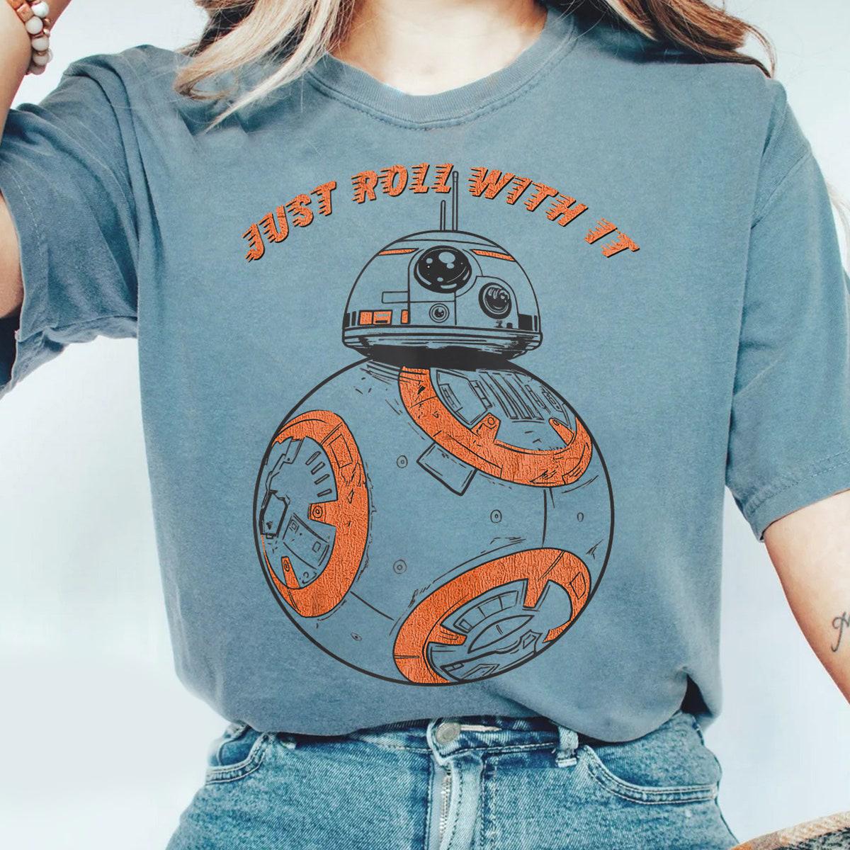 Droid Last Jedi Bb 8 Just Roll With It Star Wars Shirt 3