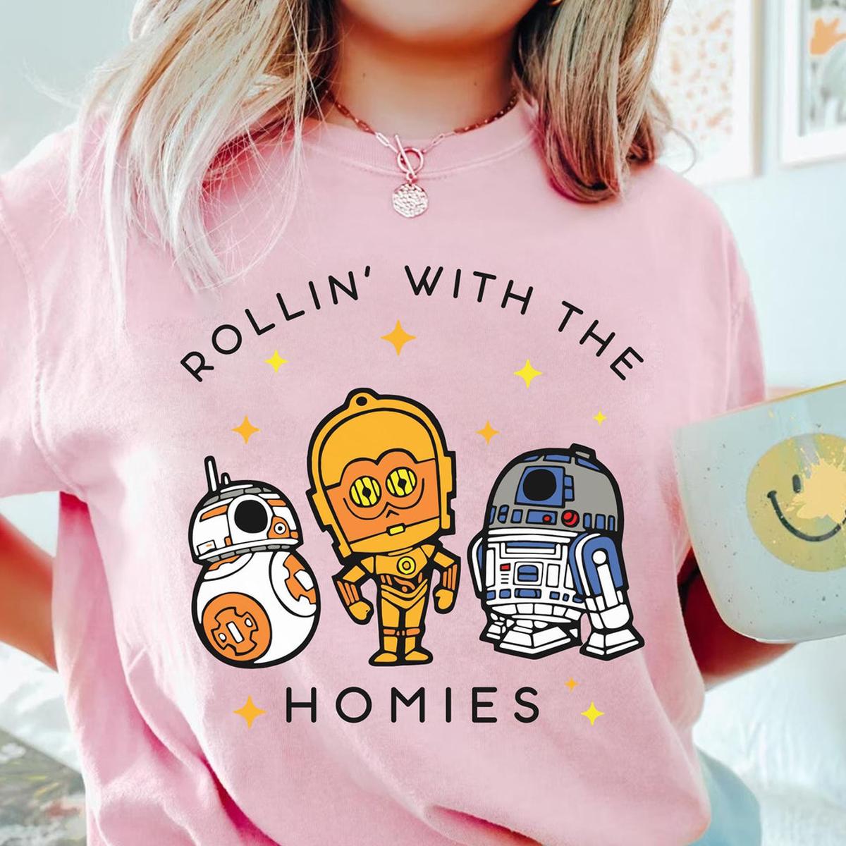 Droids Bb8 R2d2 C3po Rollin With The Homies Star Wars Shirt 4