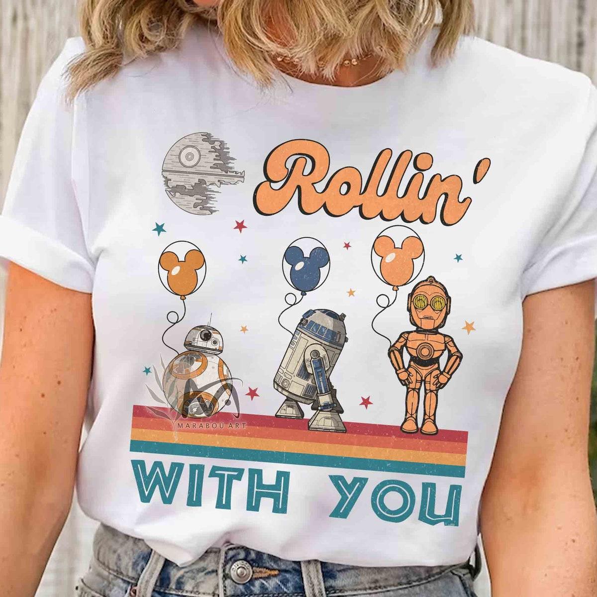 Droids R2d2 Bb8 C 3po Rollin With My Homies Shirt 1