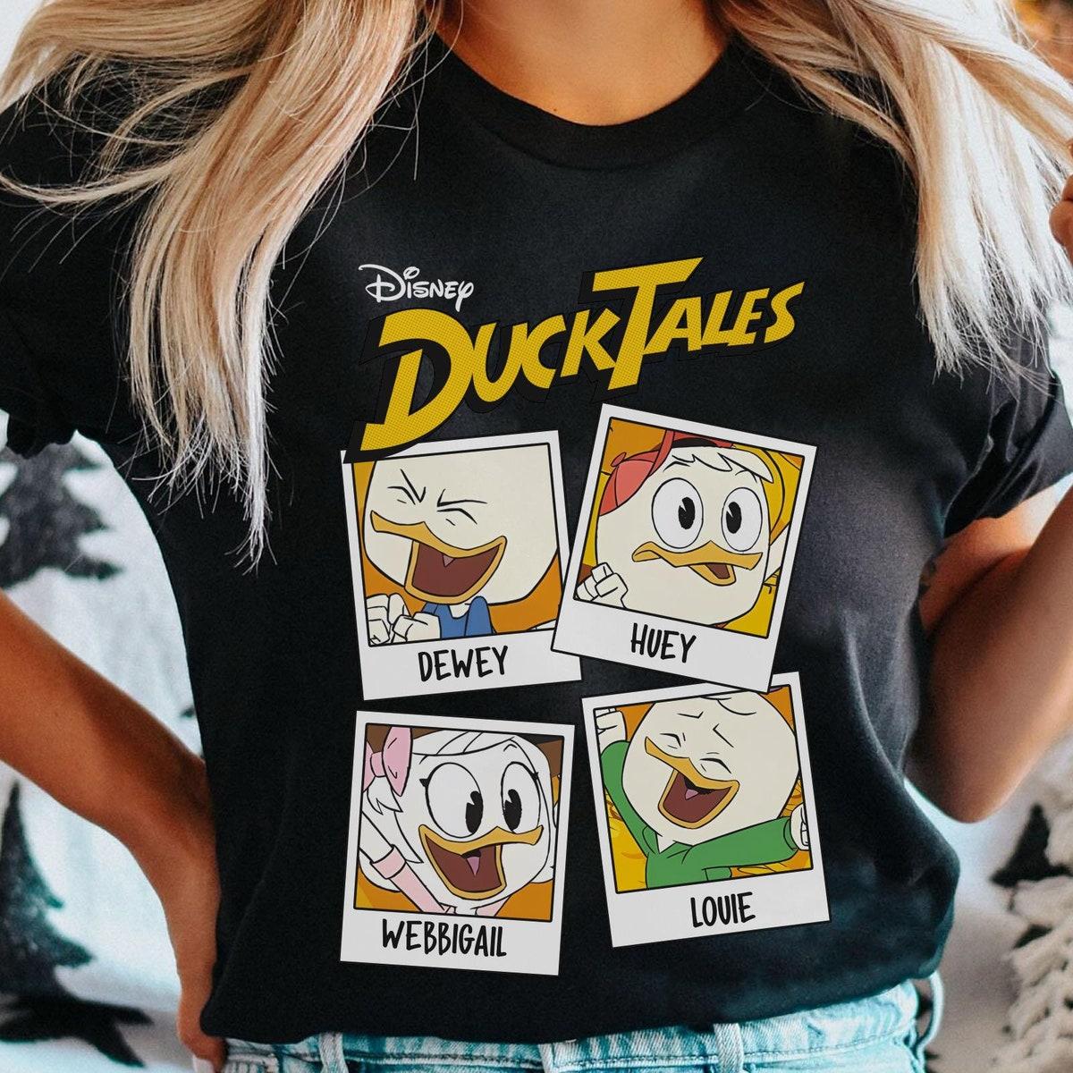 Ducktales Characters Group Dewey Huey Louie Webbigail Shirt 1