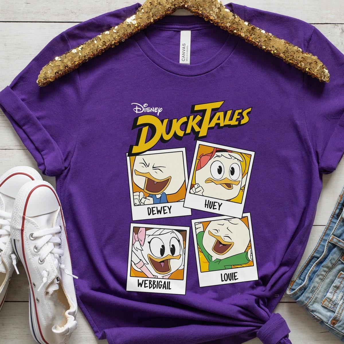 Ducktales Characters Group Dewey Huey Louie Webbigail Shirt 2