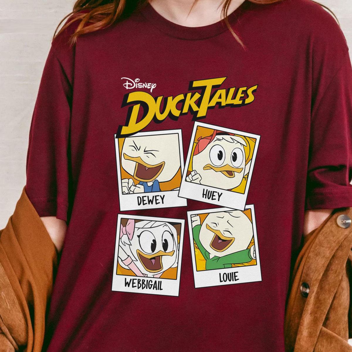 Ducktales Characters Group Dewey Huey Louie Webbigail Shirt 3