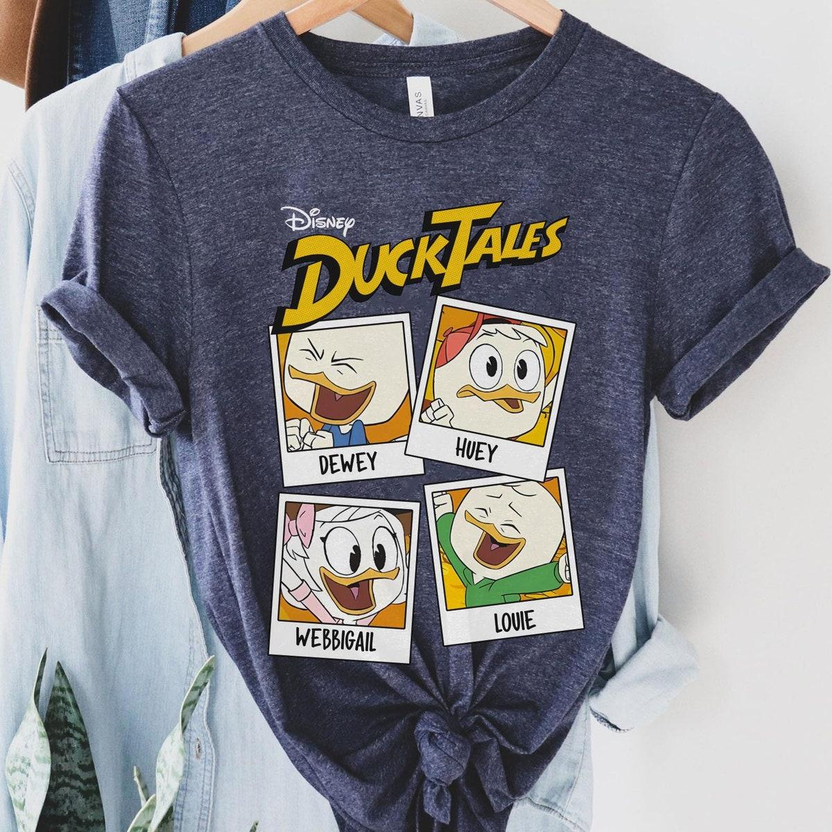 Ducktales Characters Group Dewey Huey Louie Webbigail Shirt 5