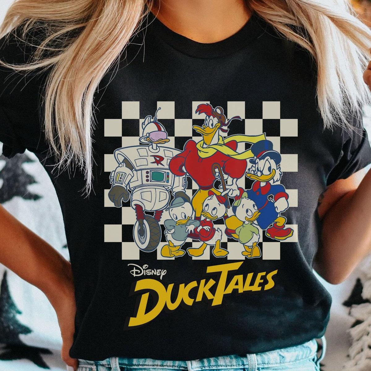 Ducktales Group Characters Checkered Shirt 1