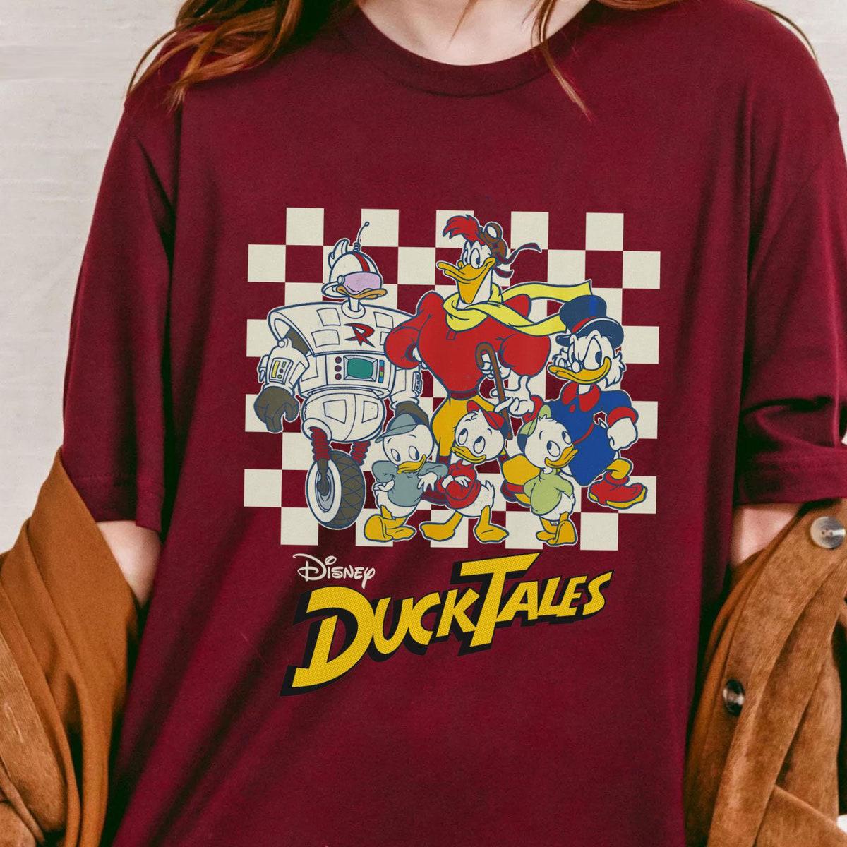 Ducktales Group Characters Checkered Shirt 4