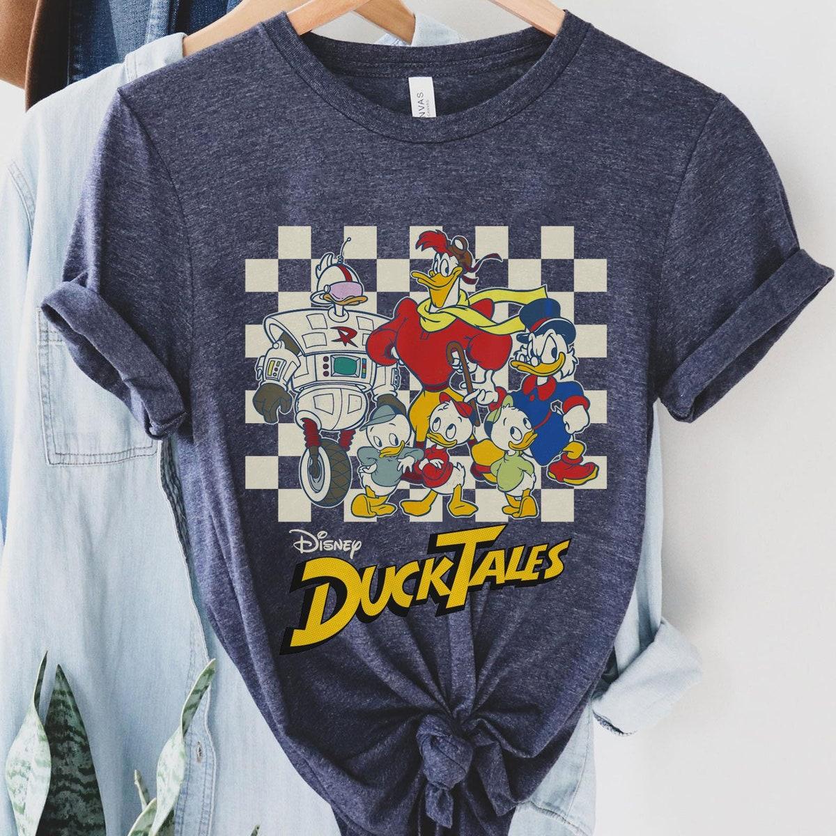 Ducktales Group Characters Checkered Shirt 5