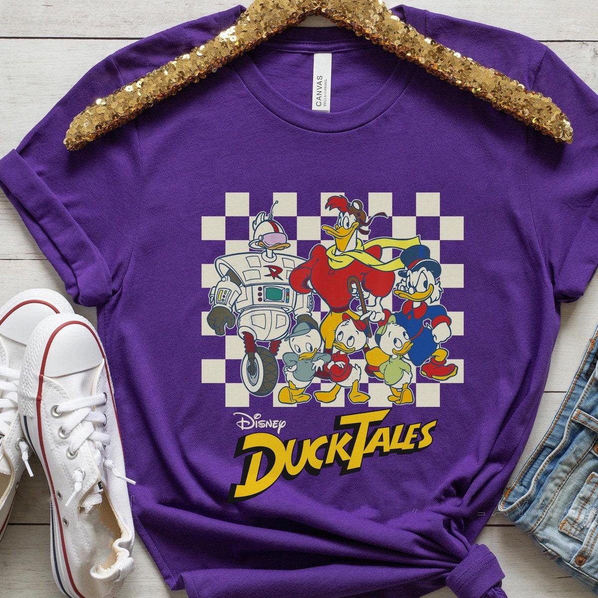 Ducktales Group Characters Checkered Shirt 6