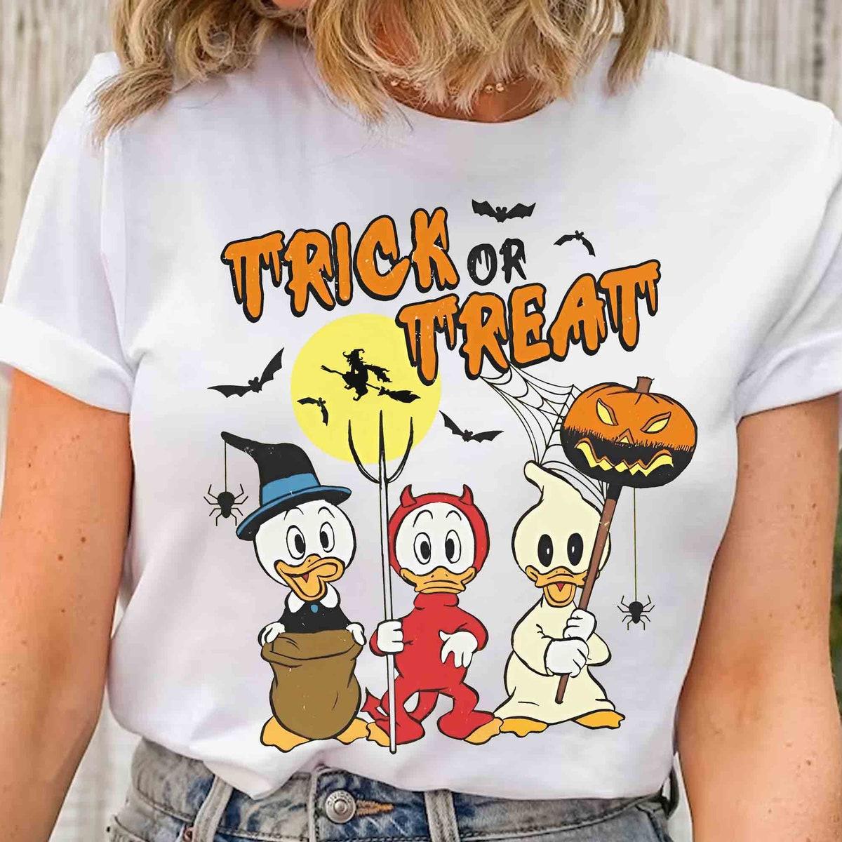 Ducktales Huey Dewey Louie Trick Or Treat Halloween Shirt 2