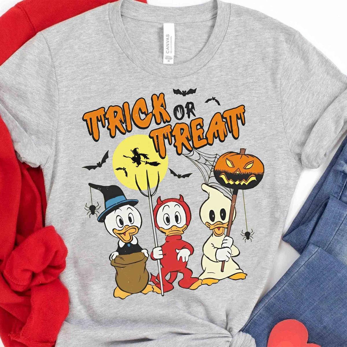 Ducktales Huey Dewey Louie Trick Or Treat Halloween Shirt 3