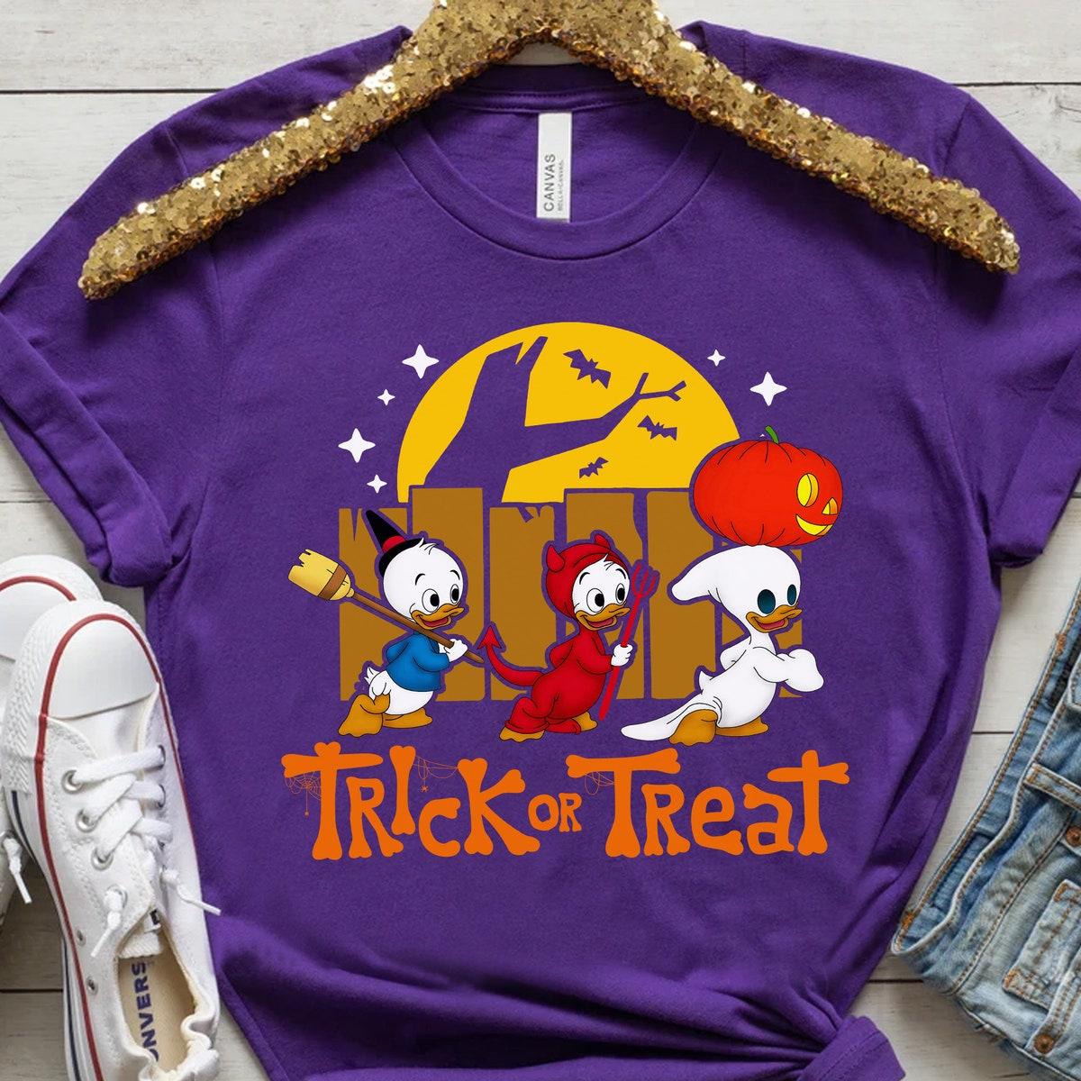 Ducktales Trick Or Treat Huey Dewey Louie Halloween Shirt 2