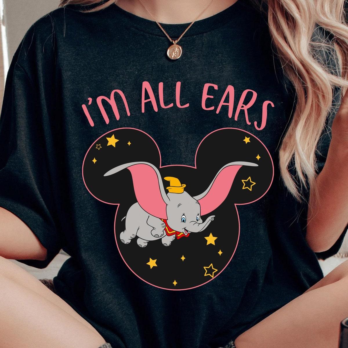 Dumbo Flying Mickey Head I'm All Ears Dumbo Elephant Shirt 1