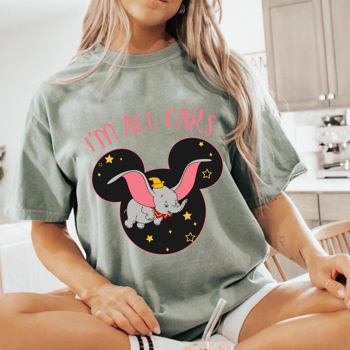 Dumbo Flying Mickey Head I'm All Ears Shirt 3