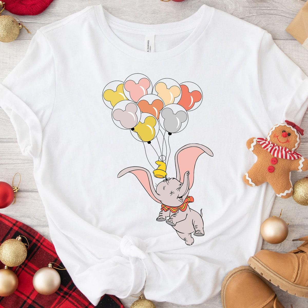 Dumbo With Mickey Ear Balloons Funny Disneyland Trip Shirt 3