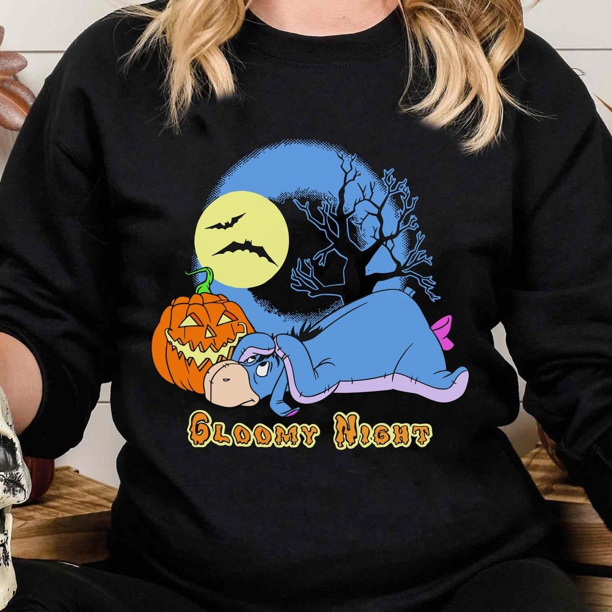 Eeyore Gloomy Night Winnie The Pooh Halloween Pumpkin Shirt 1