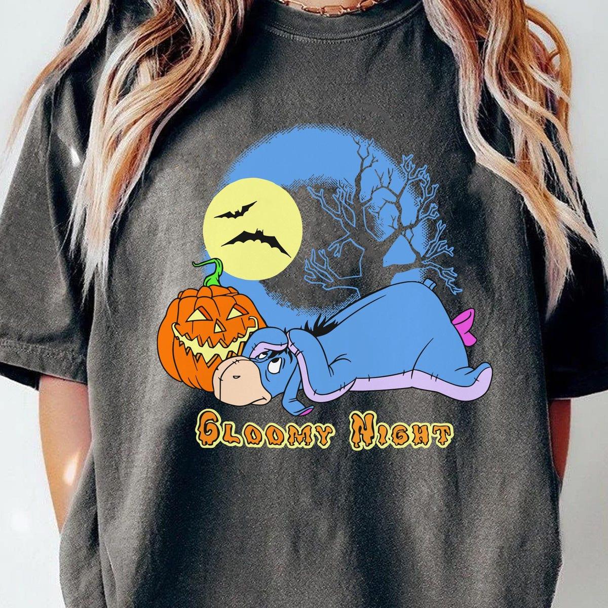 Eeyore Gloomy Night Winnie The Pooh Halloween Pumpkin Shirt 4