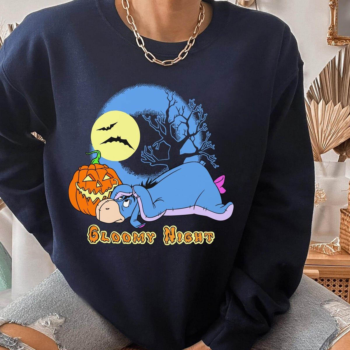 Eeyore Gloomy Night Winnie The Pooh Halloween Pumpkin Shirt 6