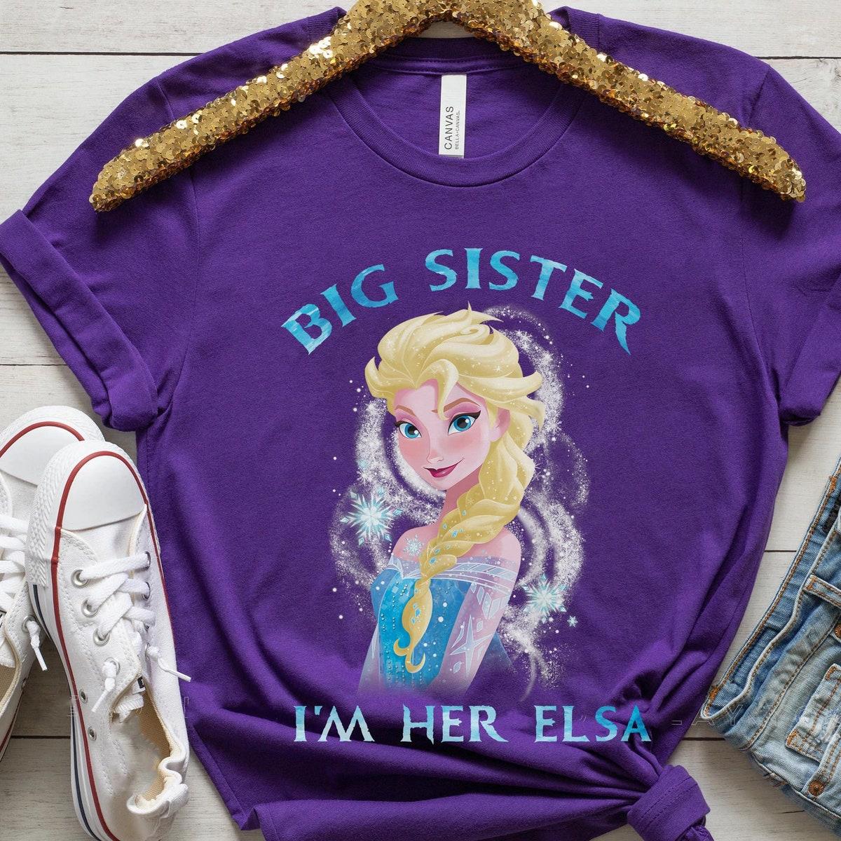 Elsa And Anna Big Sister Lil' Sister Disney Shirt 4