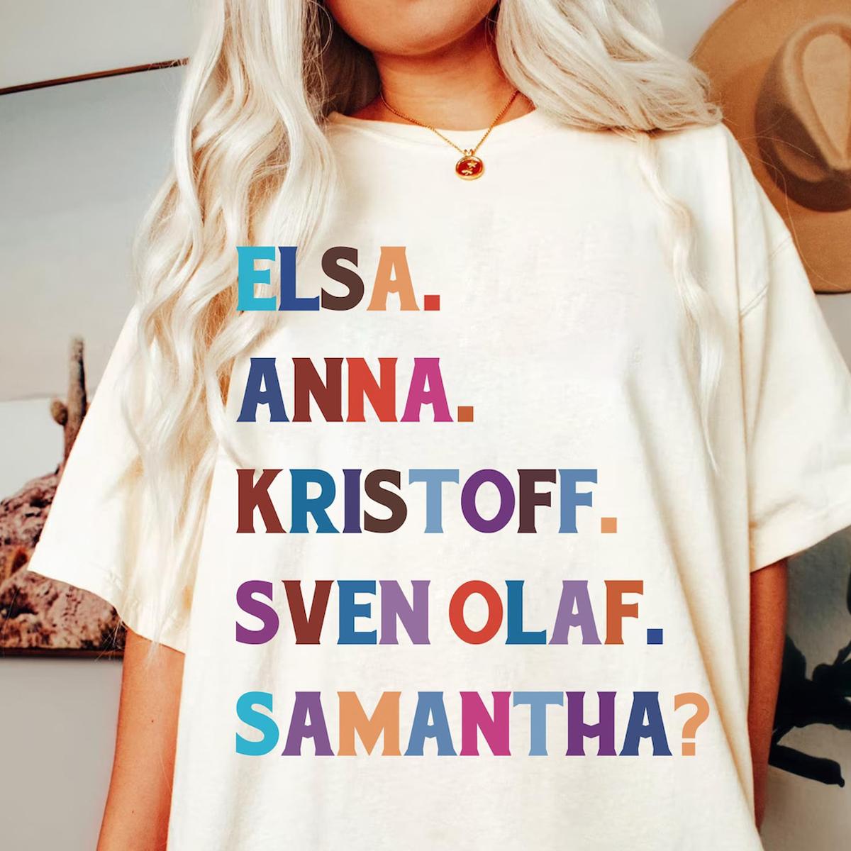 Elsa Anna Kristoff Sven Olaf Samantha Shirt 1