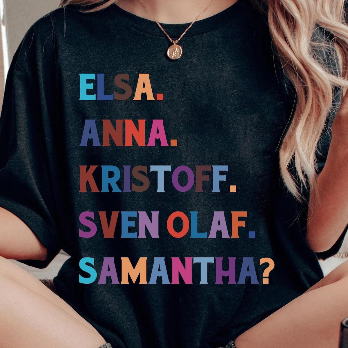 Elsa Anna Kristoff Sven Olaf Samantha Shirt 5