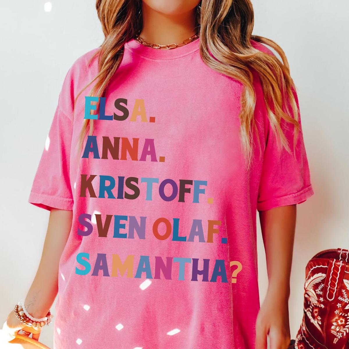 Elsa Anna Kristoff Sven Olaf Samantha Shirt 6