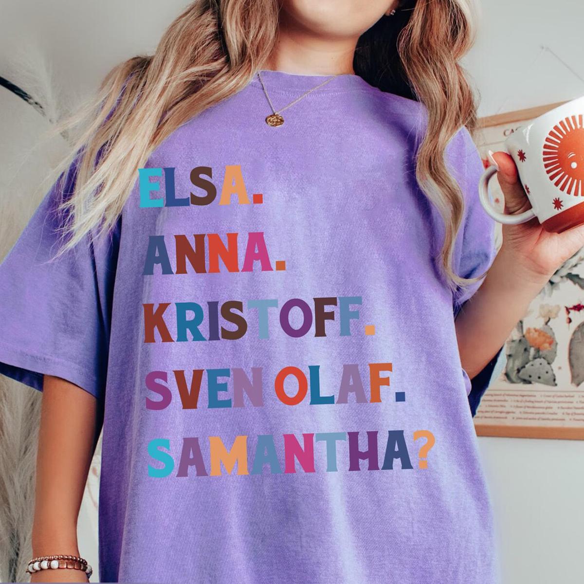 Elsa Anna Kristoff Sven Olaf Samantha Shirt 7