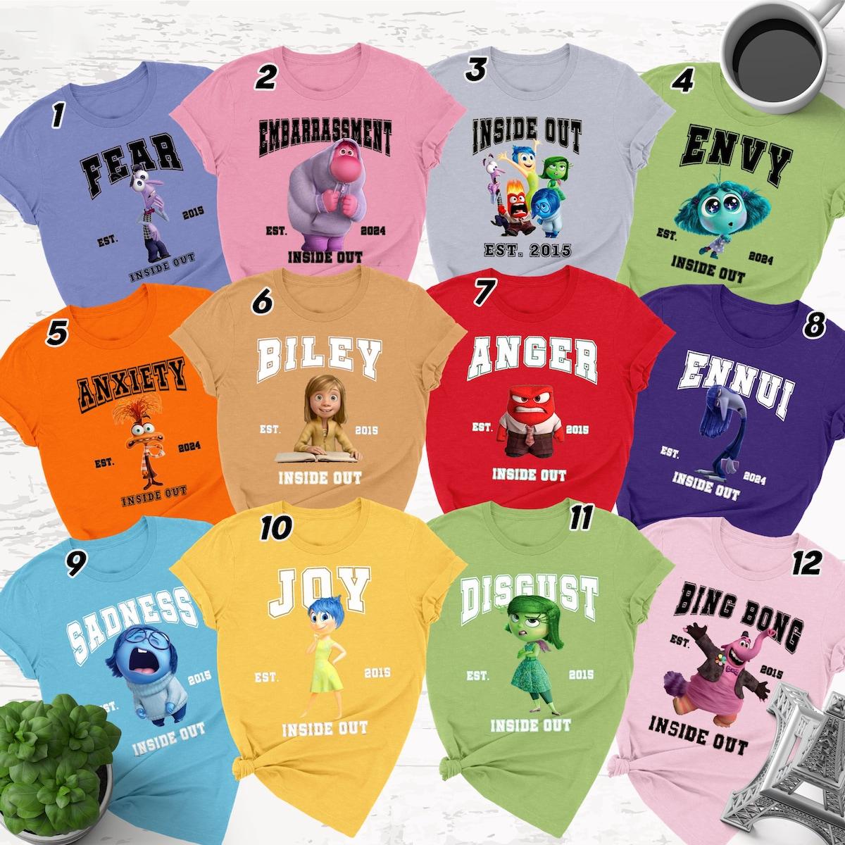 Emotion Characters Matching Inside Animated Movie Matching Shirt 1