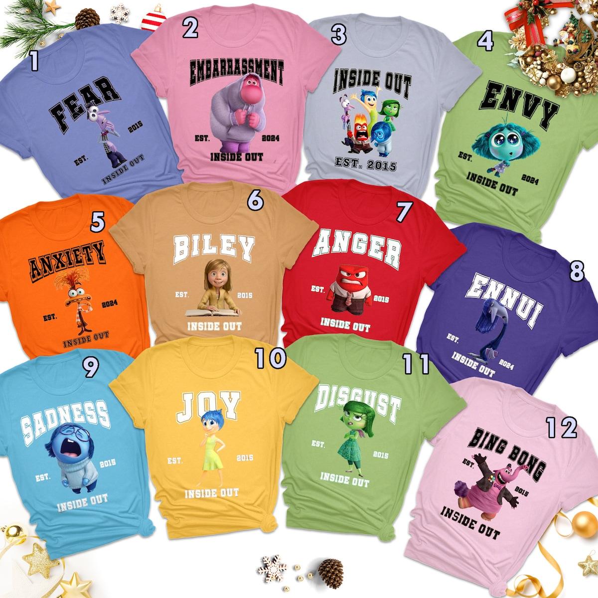 Emotion Characters Matching Inside Animated Movie Matching Shirt 2