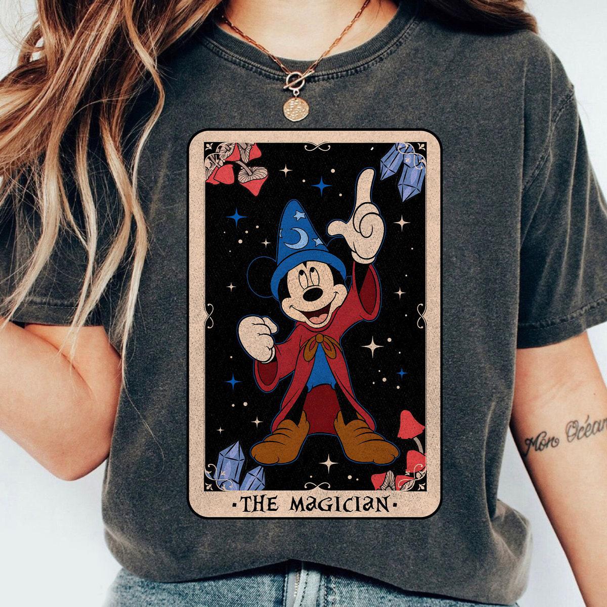 Epic Mickey The Magician Fantasia The Sorcerer's Apprentice Tarot Card Shirt 1