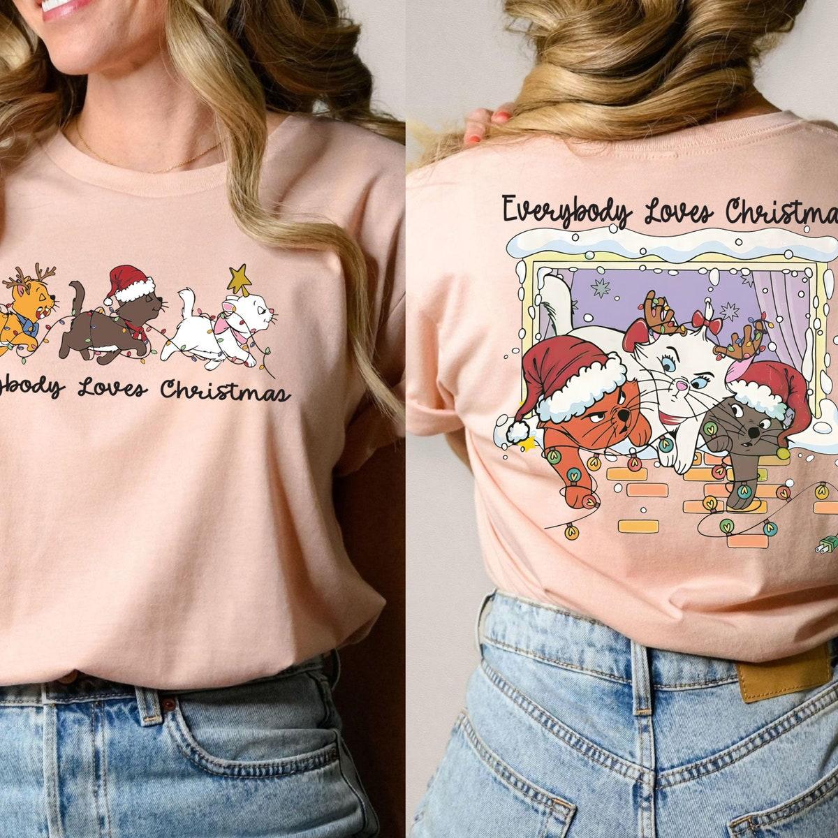 Everybody Loves Christmas Marie Toulouse Berlioz Christmas Tree Kitten Shirt 1