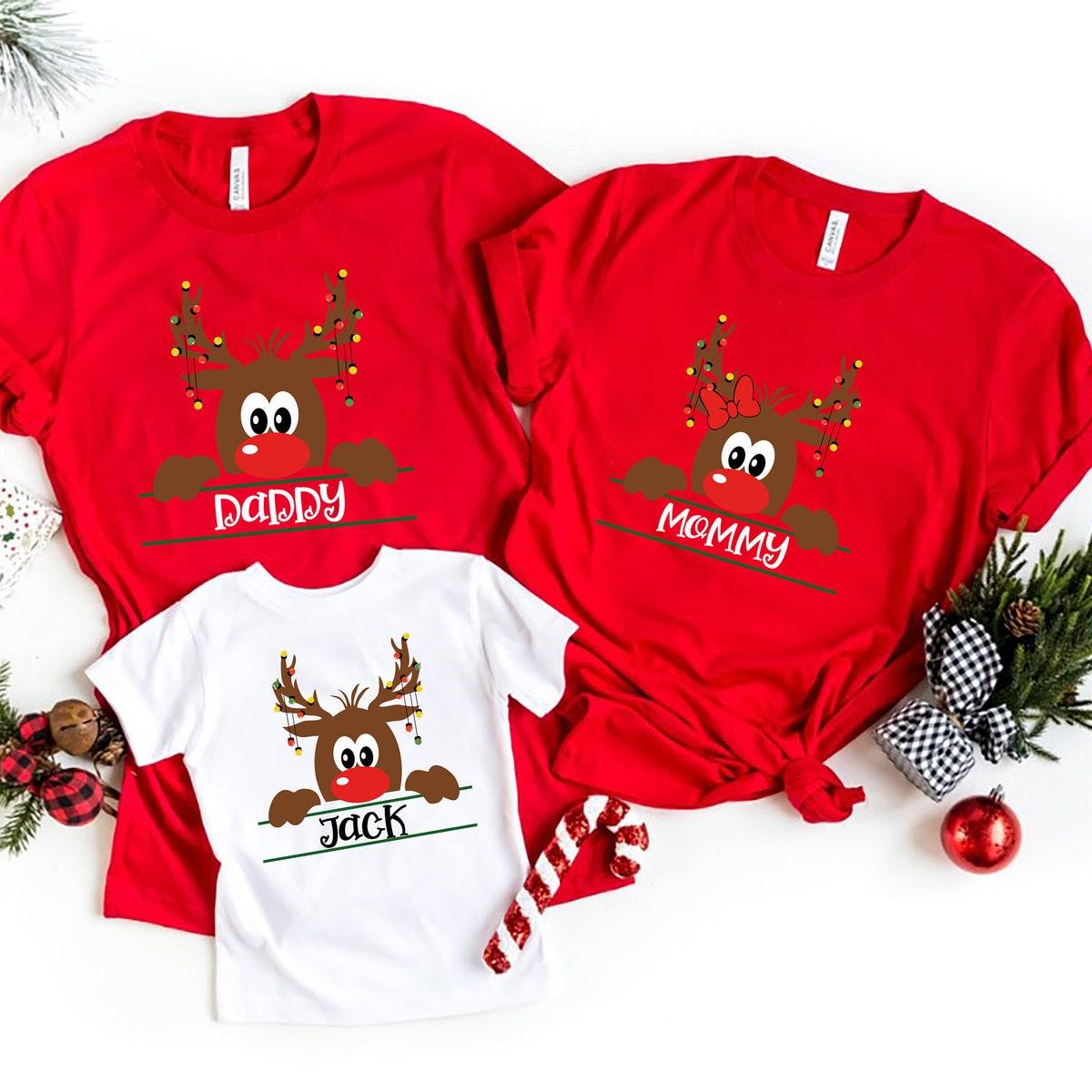 Family Reindeer Christmas Shirt 1