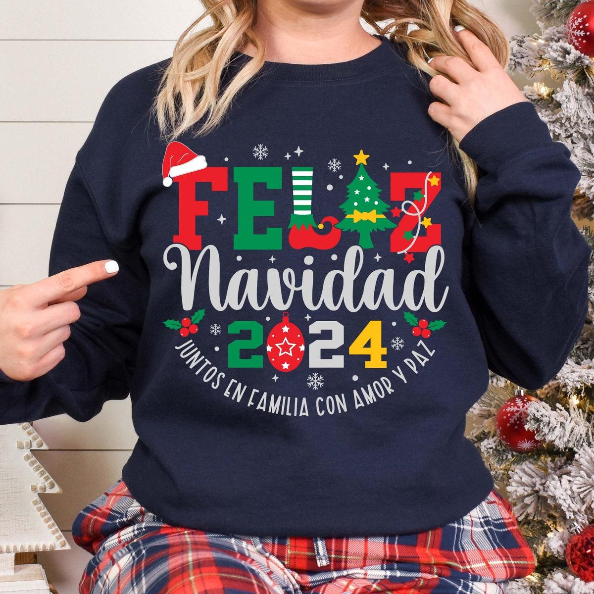 Feliz Navidad 2024 Spanish Merry Christmas Shirt 1